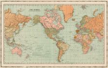 World Map, Iowa State Atlas 1904